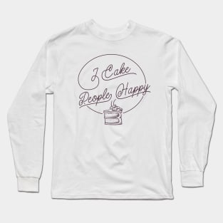 Funny retro pastry cake quote design for baking lovers Long Sleeve T-Shirt